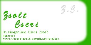 zsolt cseri business card